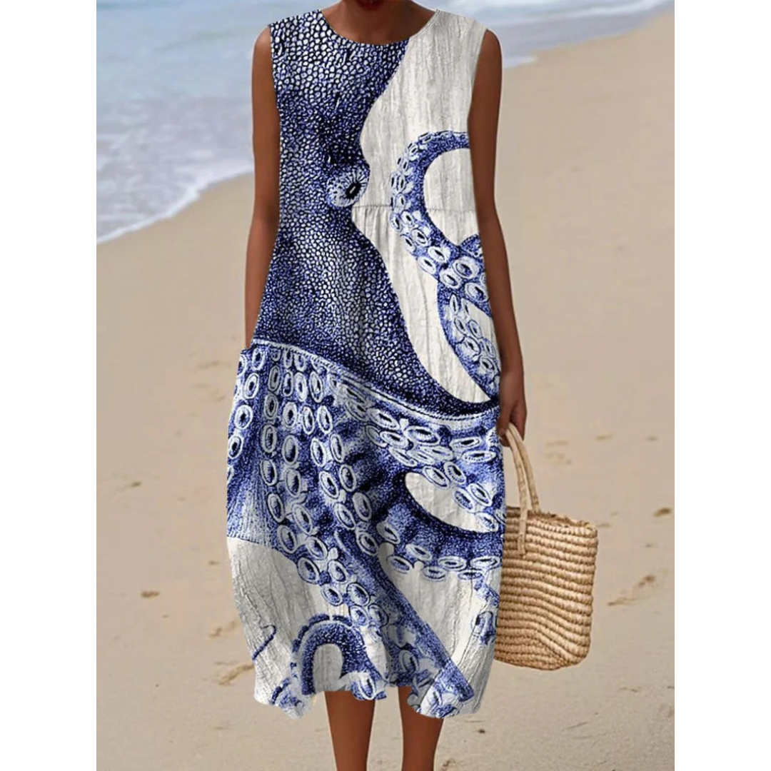 Coralyn – Ärmelloses Kleid Ocean Muse