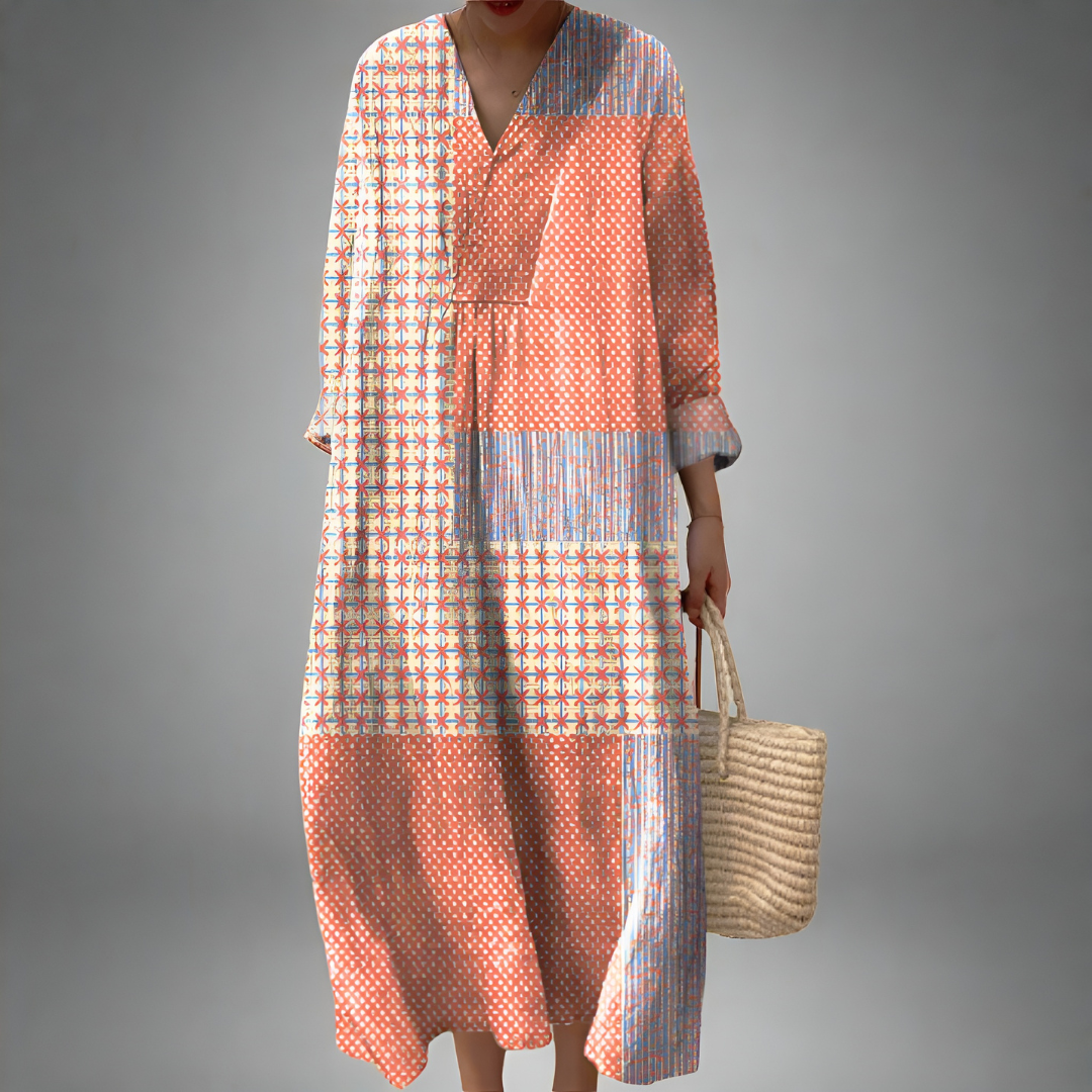 Selma – Retro Patchwork Kleid für Frauen