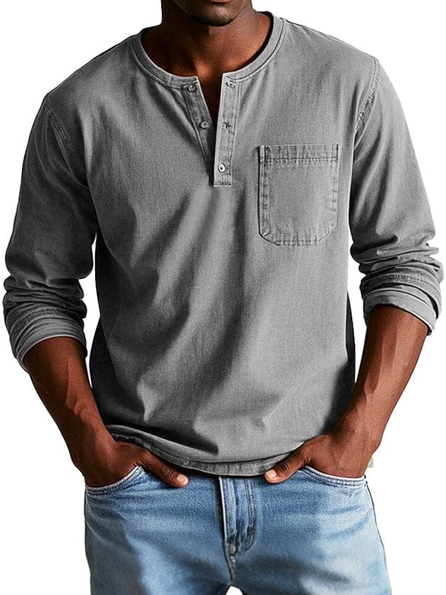 Derick – Lässiges Henley-Shirt für Herren