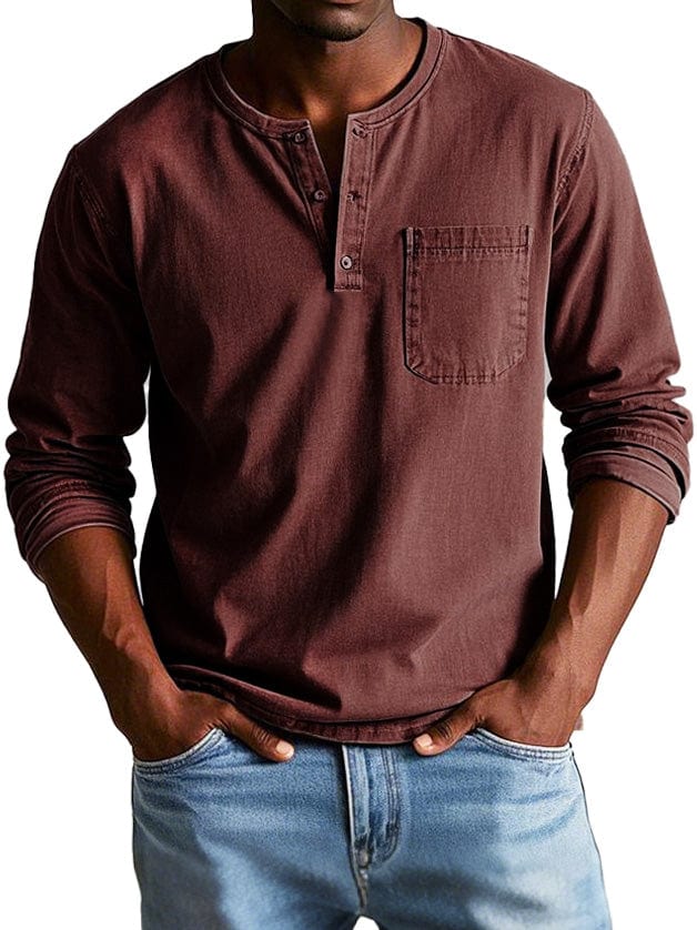 Derick – Lässiges Henley-Shirt für Herren