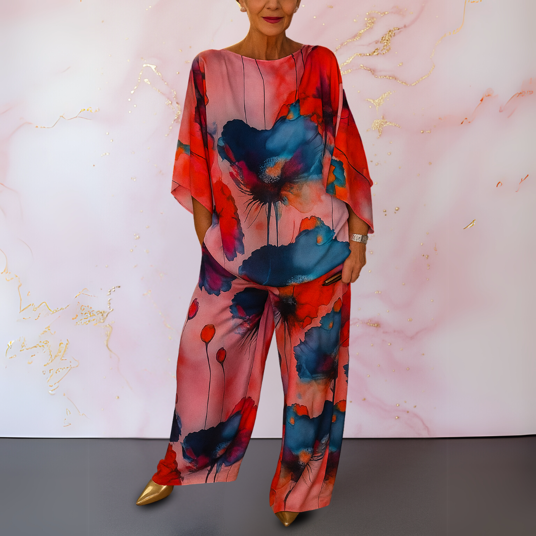 Joanne – Seiden-Print Zweiteiler für Damen