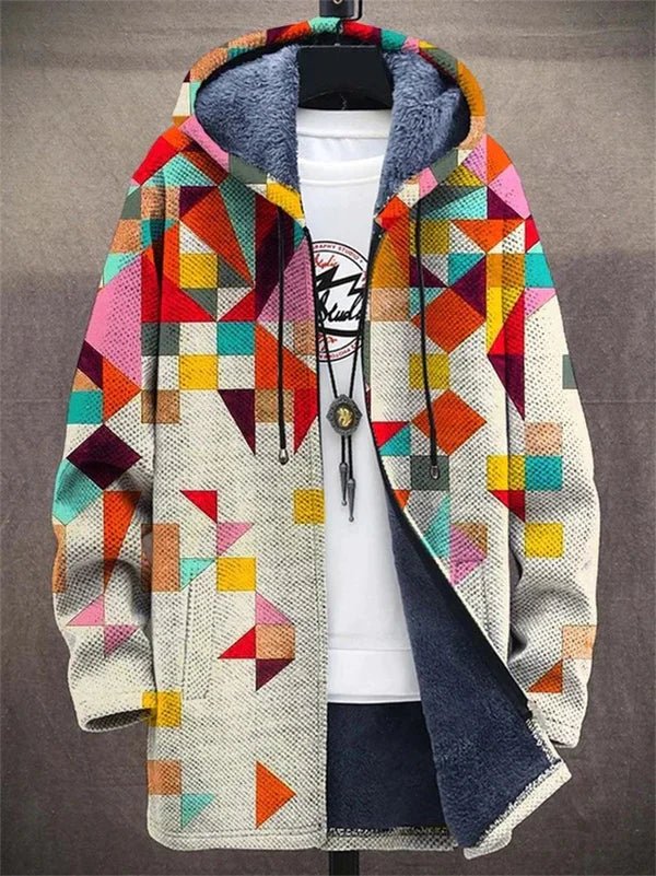 Ashton – Patchwork Kapuzenmantel