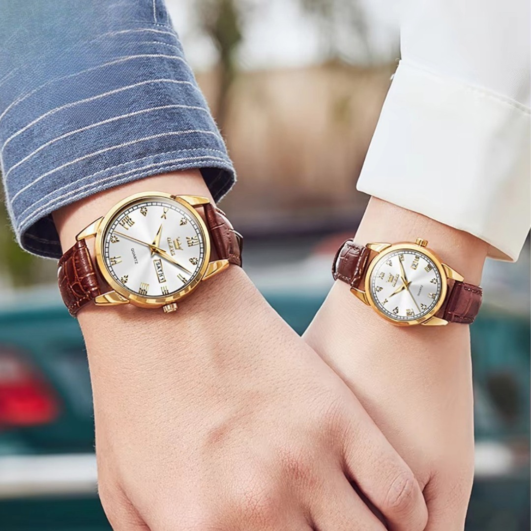 Business Style Analog Quartz Couple Watch
