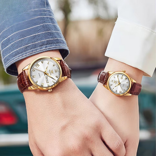 Business Style Analog Quartz Couple Watch