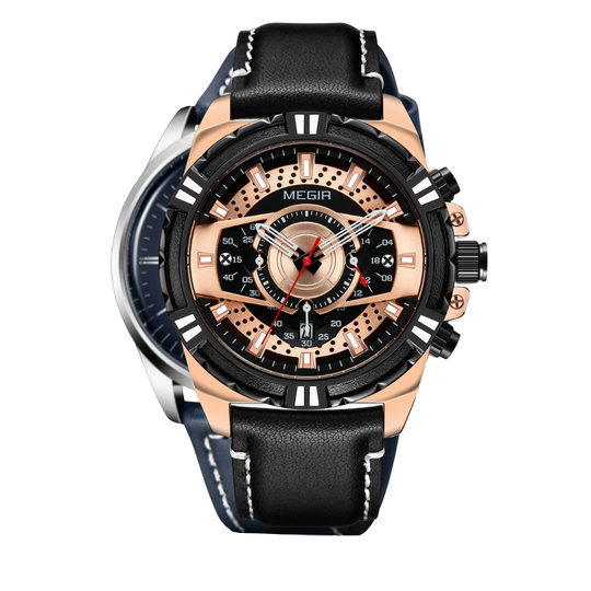 Luxury Quartz Chronograph Military Sport Leather Watch