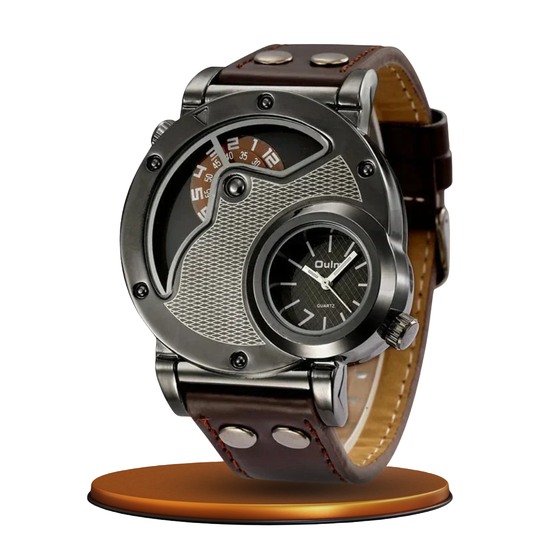 Luxury Dual Time Quartz Watch