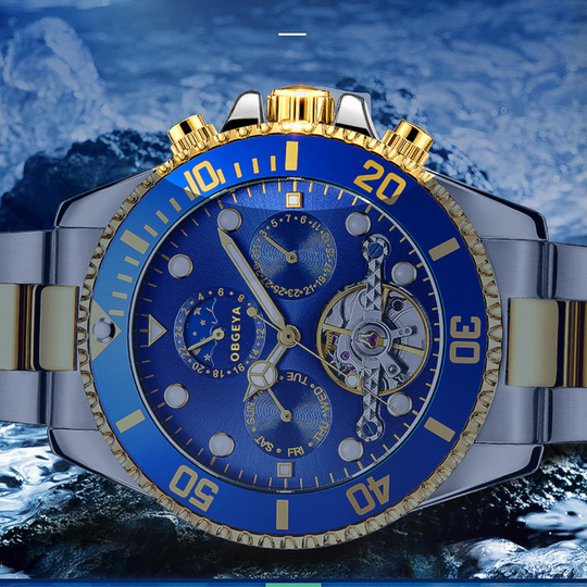 Stainless Automatic Tourbillon Wristwatch