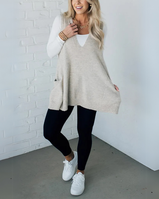 Silvia – Ärmellose Strickweste für Damen