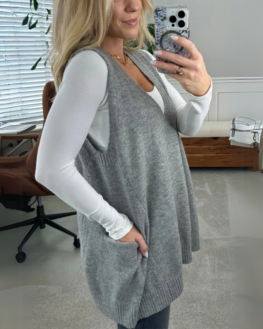Silvia – Ärmellose Strickweste für Damen