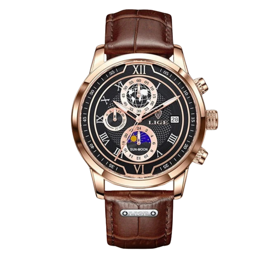 Premium Leather Band Chronograph Watch