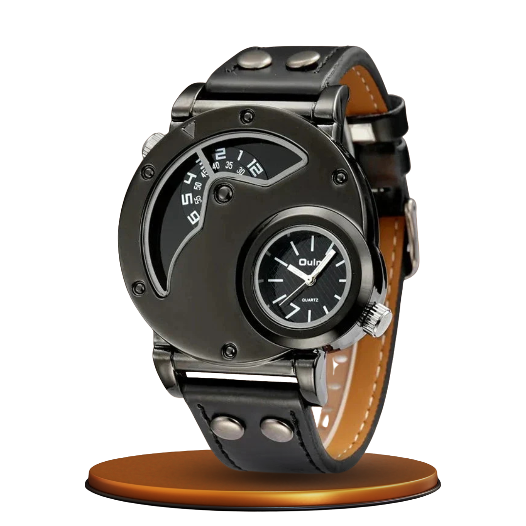 Luxury Dual Time Quartz Watch