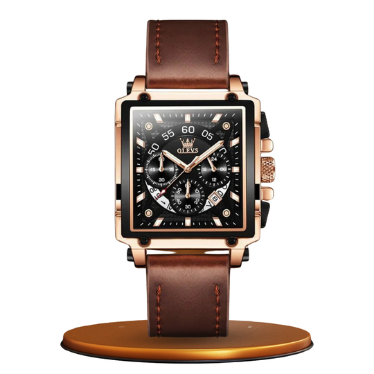 Fashion Square Dial Chronograph Watch