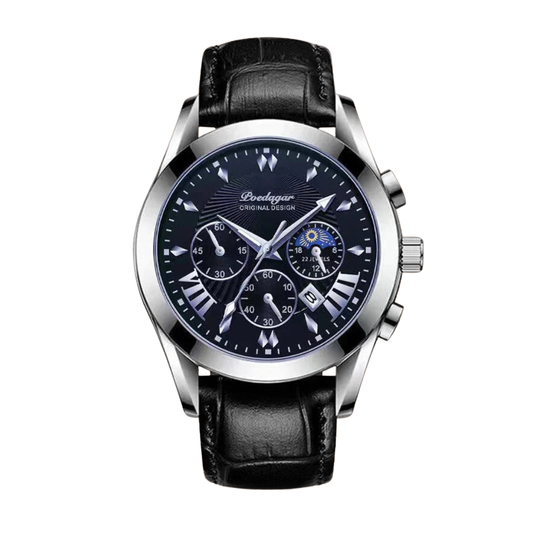 Sleek Leather Band Luxury Watch