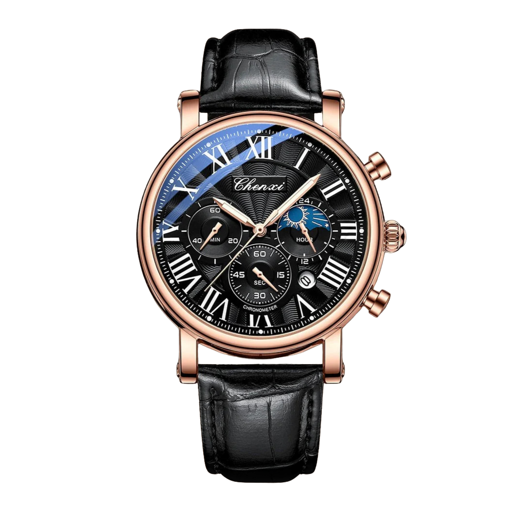 Luxury Leather Strap Quartz Watch