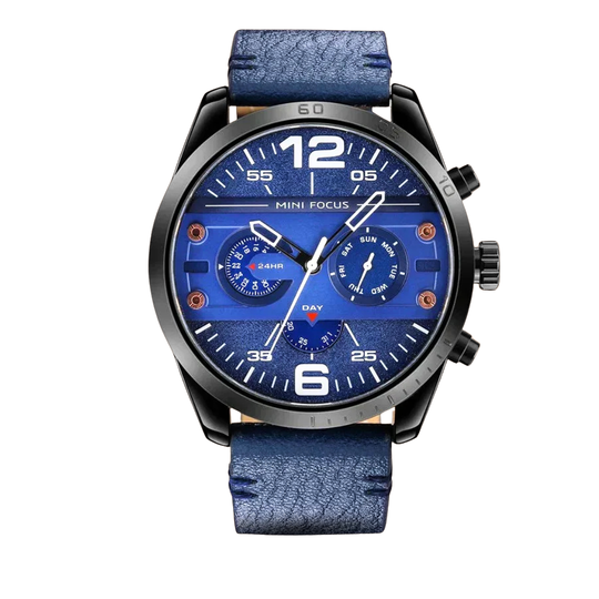 Luxury Leather Band Quartz Chronograph Sports Watch