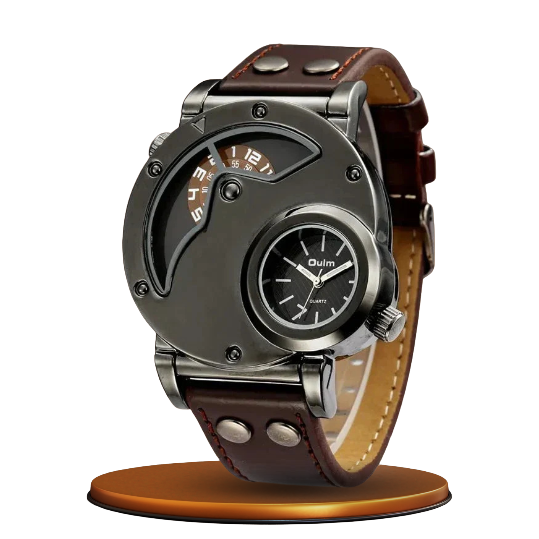 Luxury Dual Time Quartz Watch