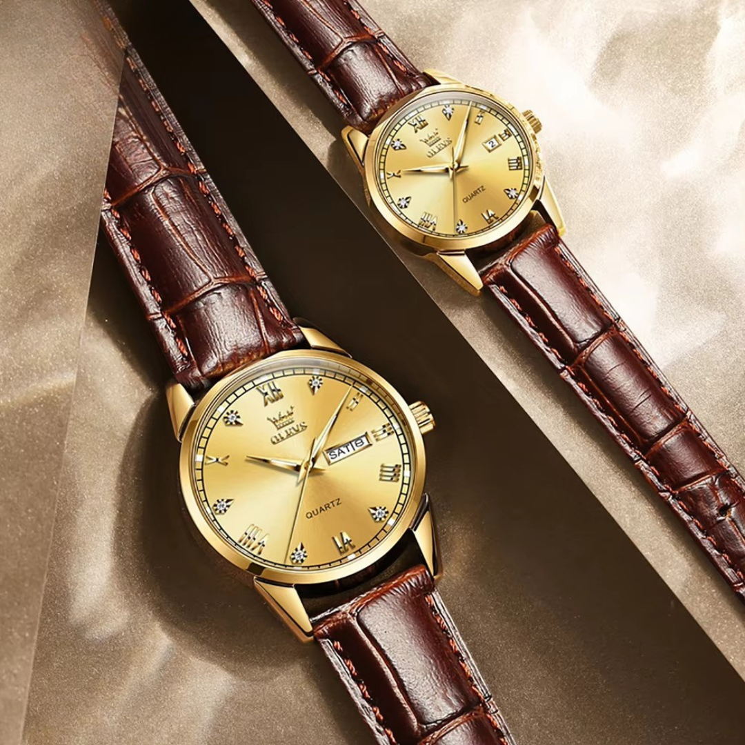 Business Style Analog Quartz Couple Watch