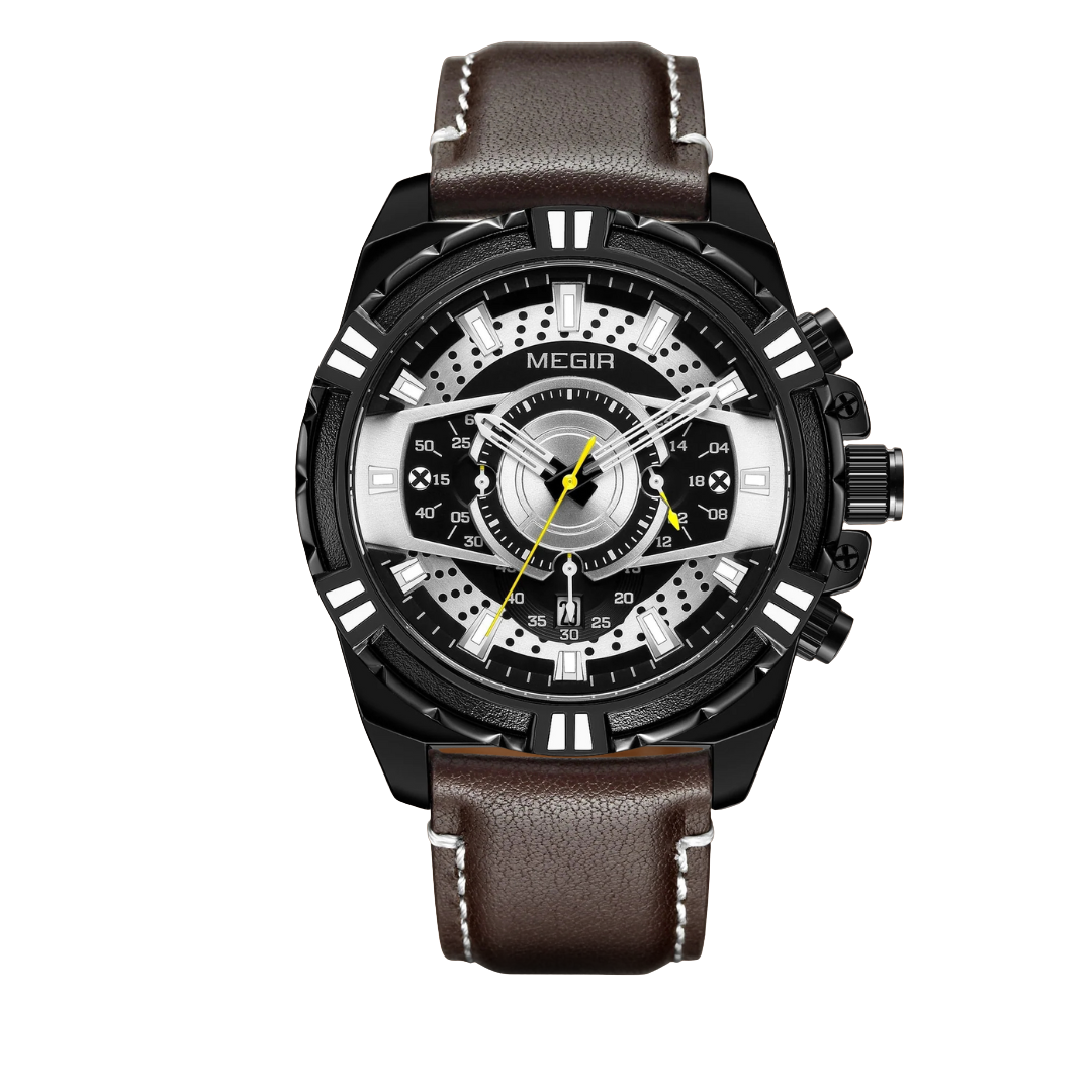 Luxury Quartz Chronograph Military Sport Leather Watch