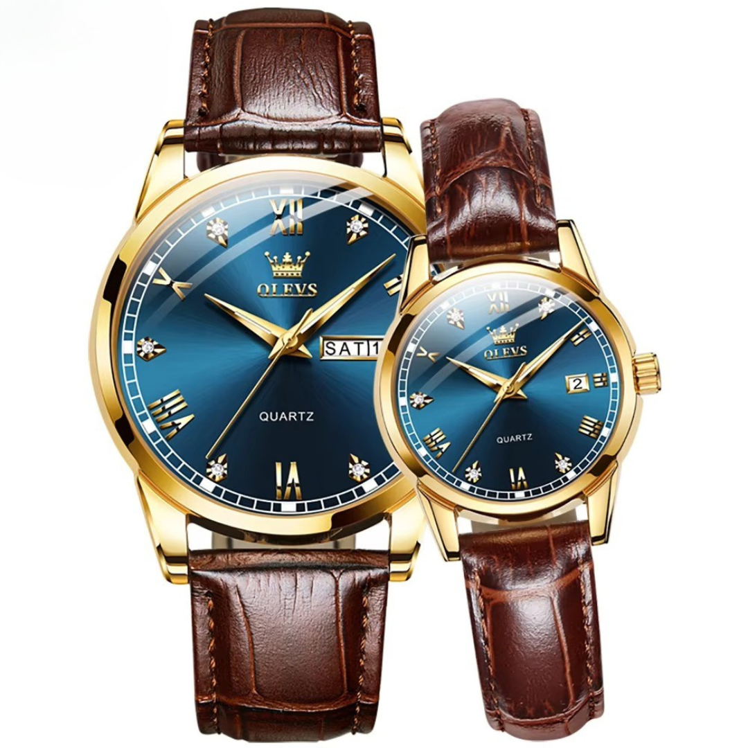 Business Style Analog Quartz Couple Watch