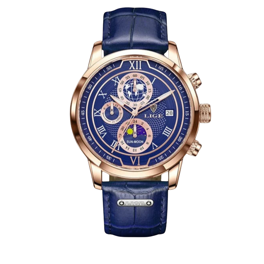 Premium Leather Band Chronograph Watch