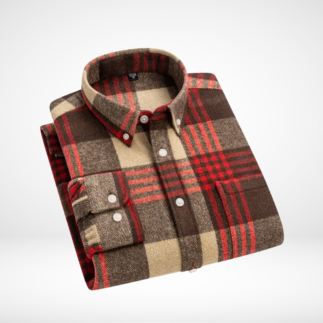 Glenworth – Herren Winter Karo Flanellhemd