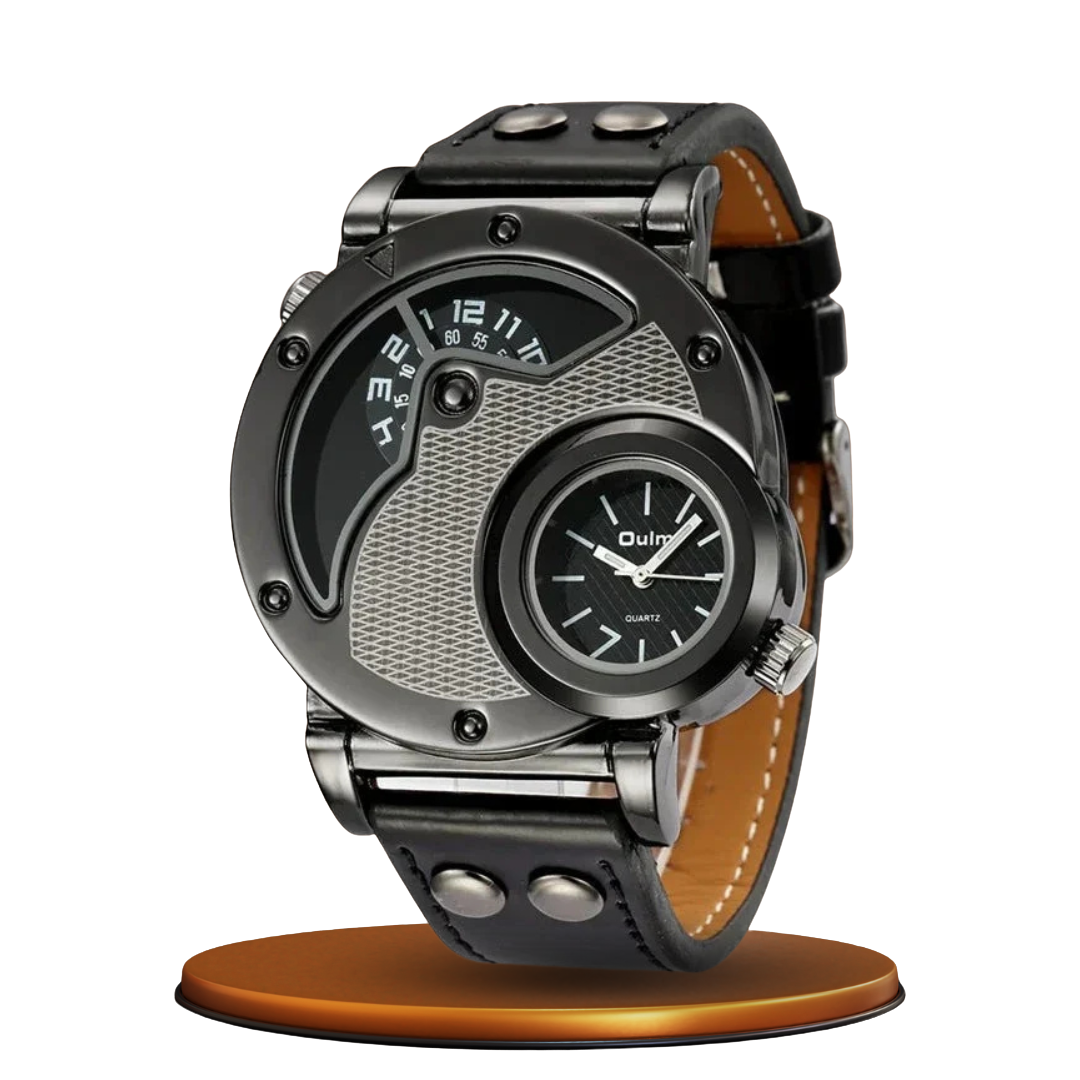 Luxury Dual Time Quartz Watch