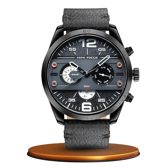 Luxury Leather Band Quartz Chronograph Sports Watch