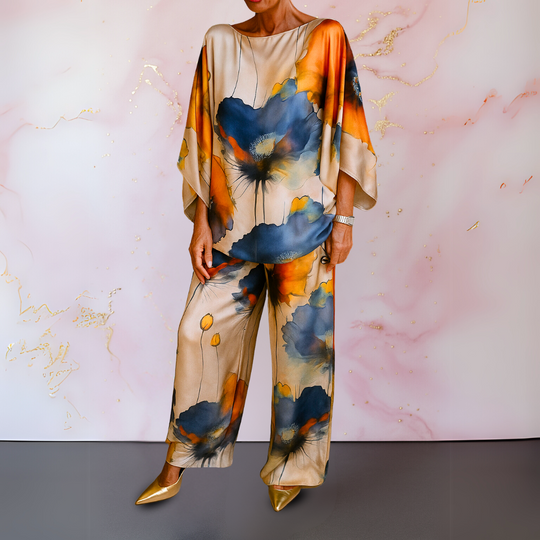 Joanne – Seiden-Print Zweiteiler für Damen