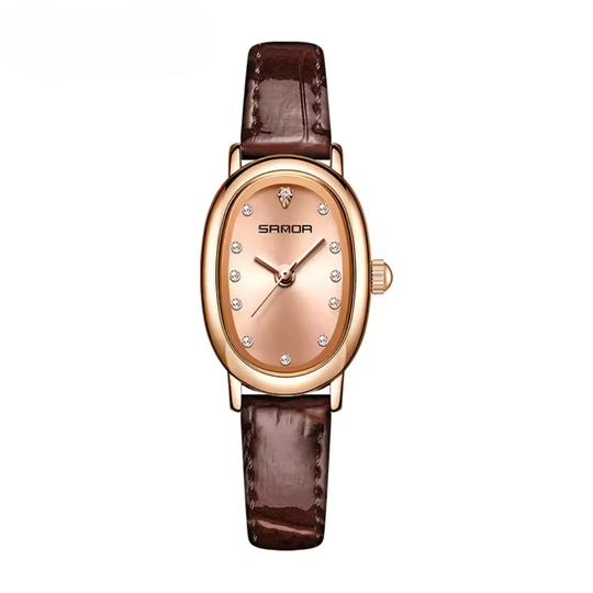 Elegant Vintage Oval Quartz Watch