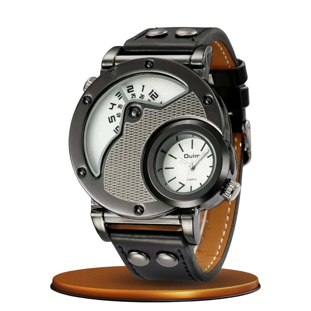 Luxury Dual Time Quartz Watch