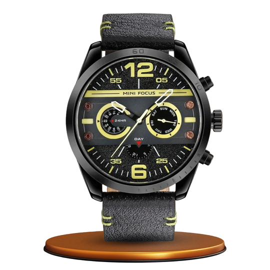 Luxury Leather Band Quartz Chronograph Sports Watch