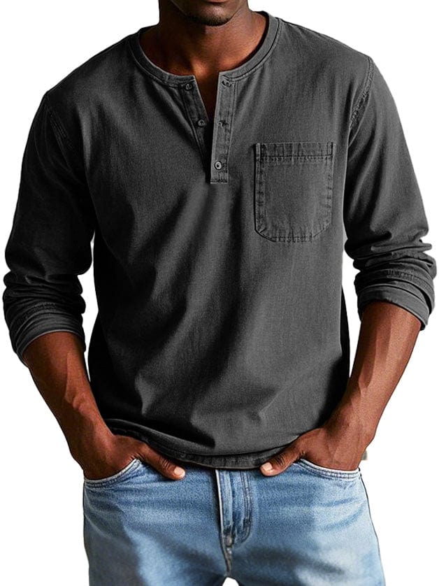 Derick – Lässiges Henley-Shirt für Herren
