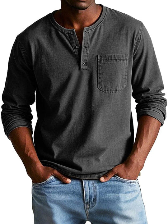 Derick – Lässiges Henley-Shirt für Herren