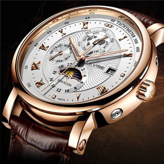 Automatic Mechanical Luxury Leather Watch