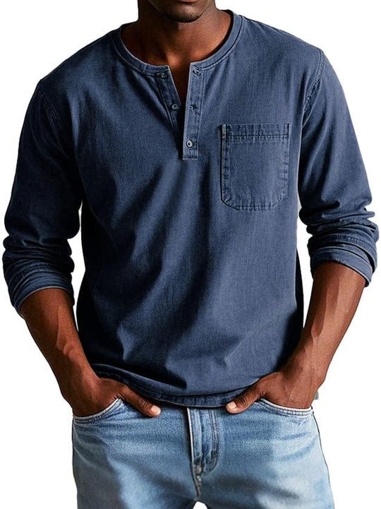 Derick – Lässiges Henley-Shirt für Herren