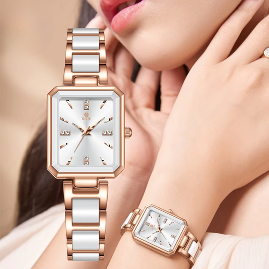 Luxury Diamond Square Quartz Chic Watch
