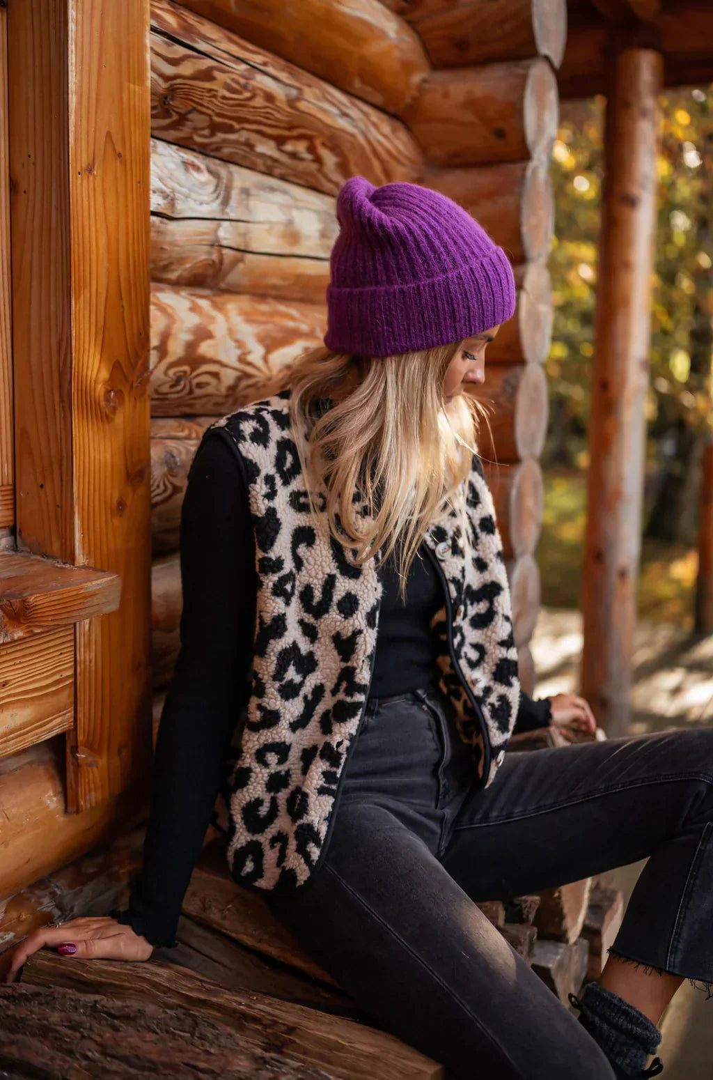 Veloria – Schicke Weste mit Leopardenmuster für Damen