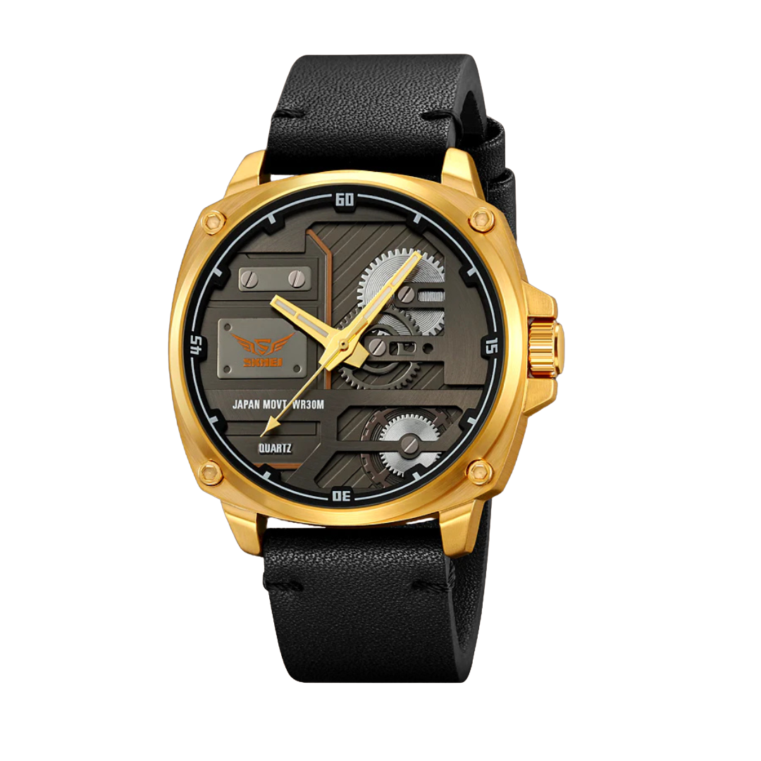 Quartz Leather Men's Watch