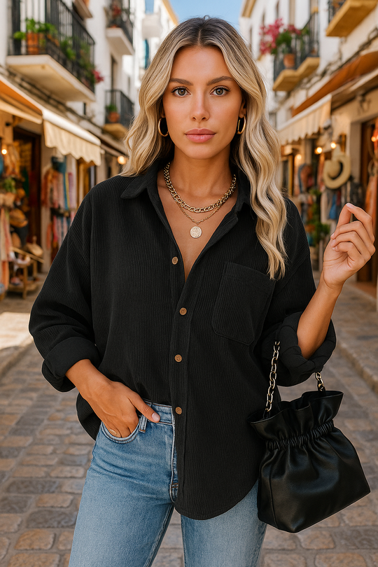 Eloura – Corduroy Button-Up Hemd für Frauen