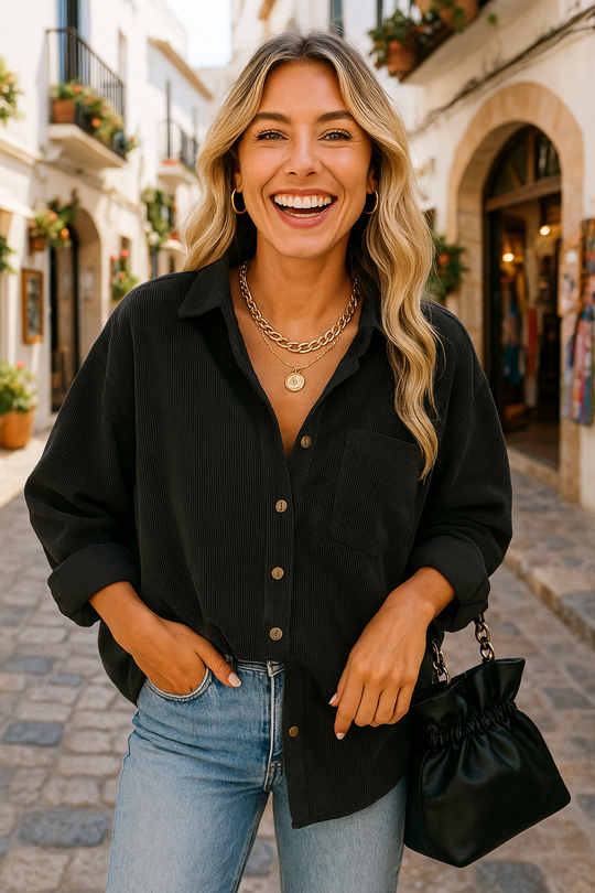 Eloura – Corduroy Button-Up Hemd für Frauen