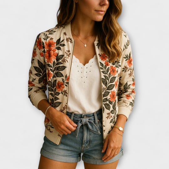 Alora – Florale Bomberjacke für Damen