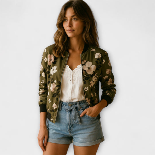 Alora – Florale Bomberjacke für Damen