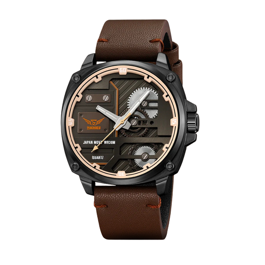 Quartz Leather Men's Watch