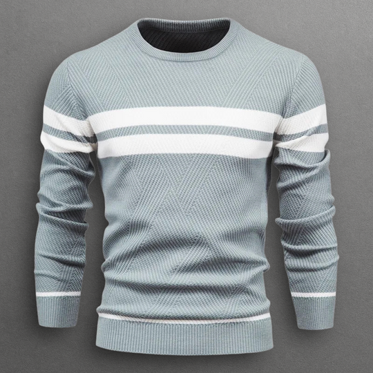 Oliver – Gestreifter Rundhals-Strickpullover für Herren