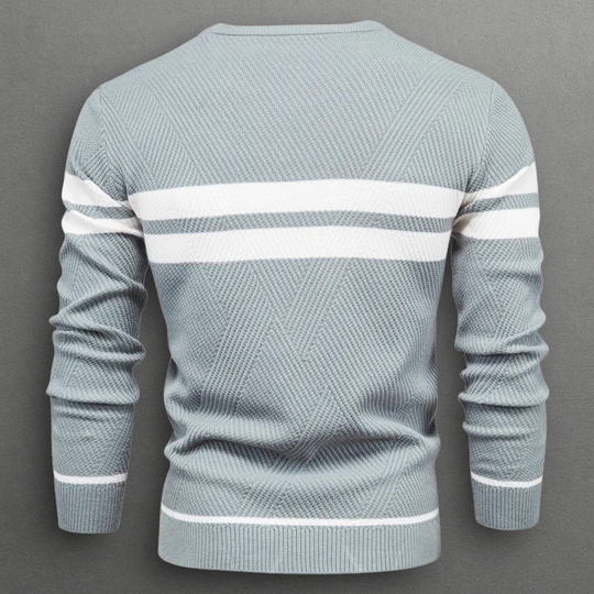 Oliver – Gestreifter Rundhals-Strickpullover für Herren