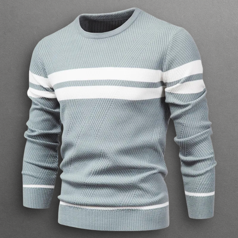 Oliver – Gestreifter Rundhals-Strickpullover für Herren