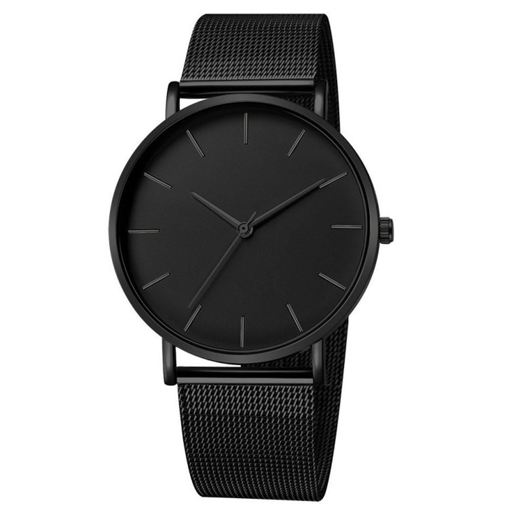 Minimalist Stainless Steel Mesh Quartz Watch