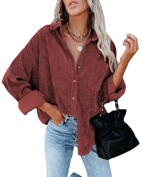 Eloura – Corduroy Button-Up Hemd für Frauen