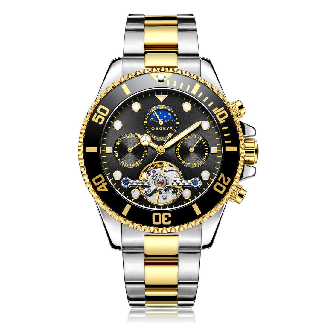 Stainless Automatic Tourbillon Wristwatch