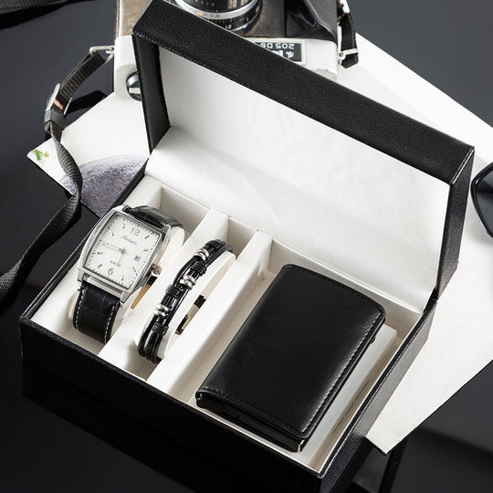 Fashionable Modern Wristwatch & Bracelet Set